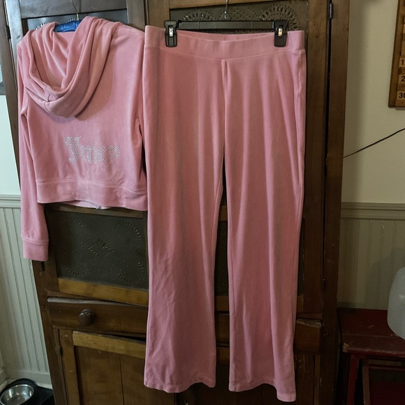 Juicy Couture Pink Bling Tracksuit Jacket Pants M - Picture 6 of 11